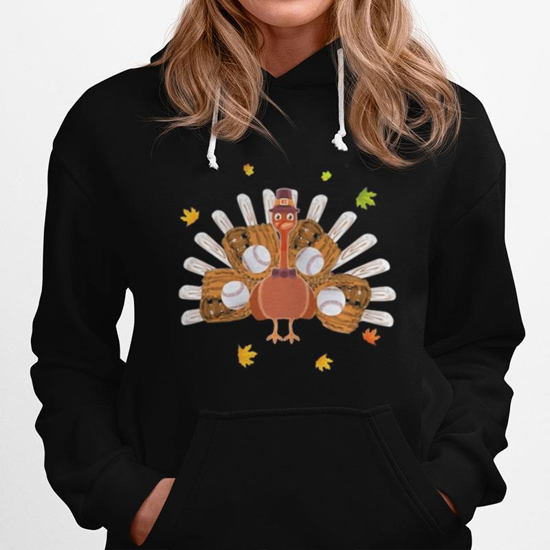 Happy Thanksgiving Turkey Baseball Hoodie