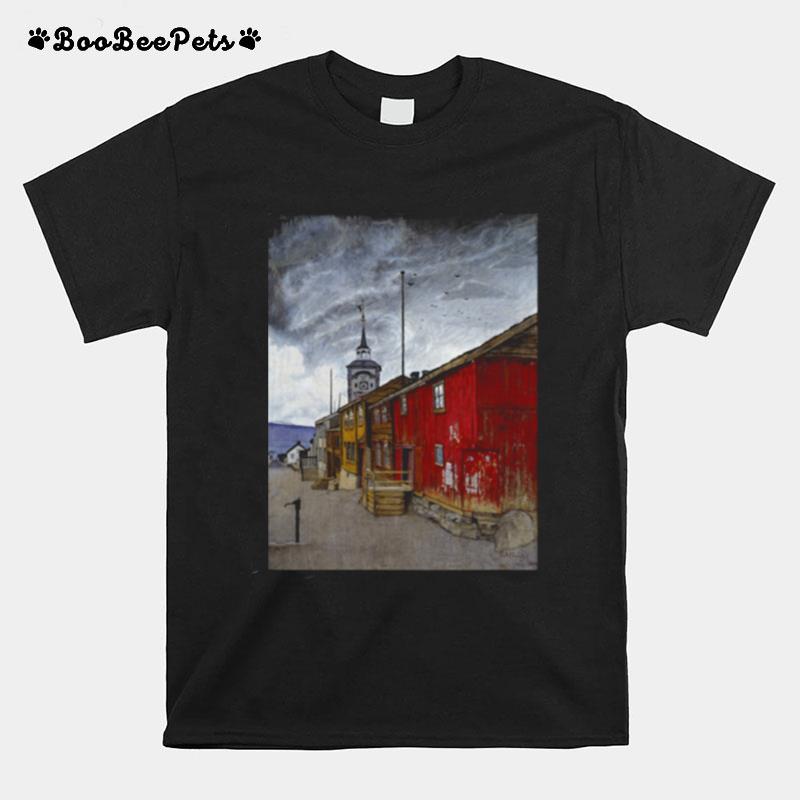 Harald Sohlberg Street In Roros T-Shirt