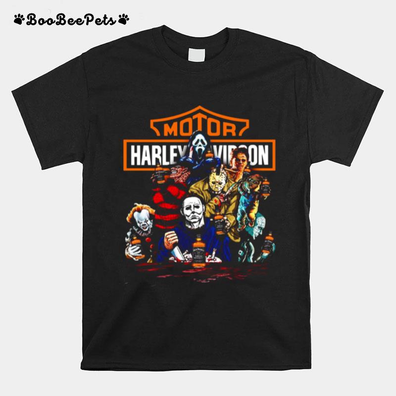 Harley Davidson Horror Film Characters Jack Daniels T-Shirt