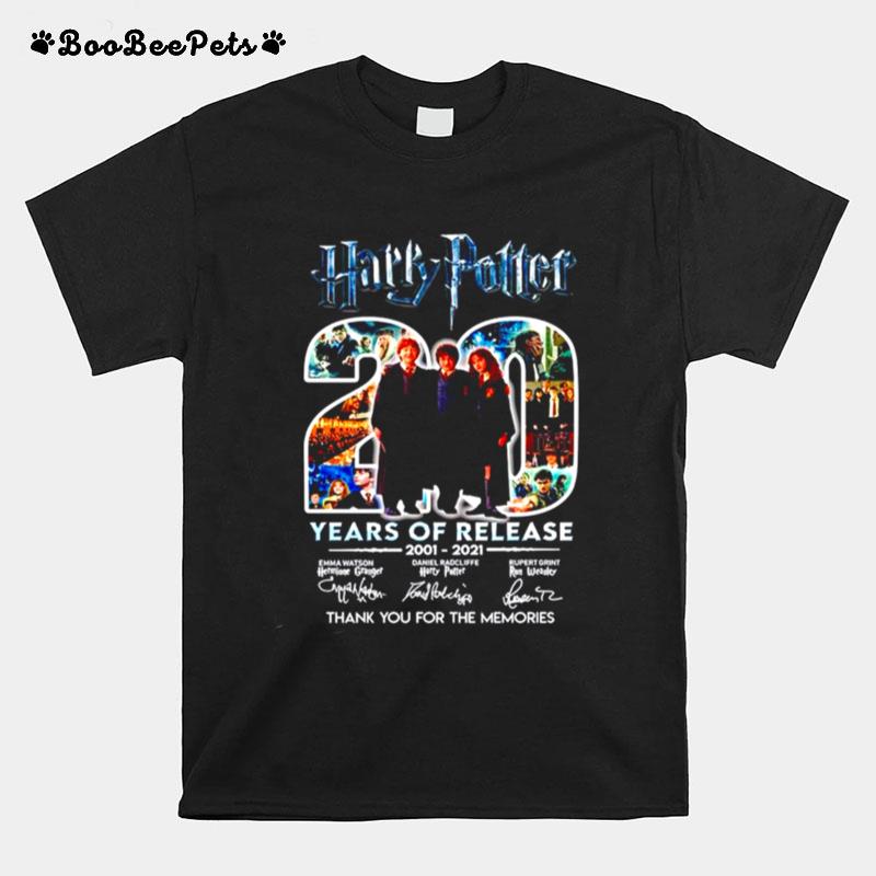 Harry Potter 20 Years Of Release Thank You For The Memories T-Shirt