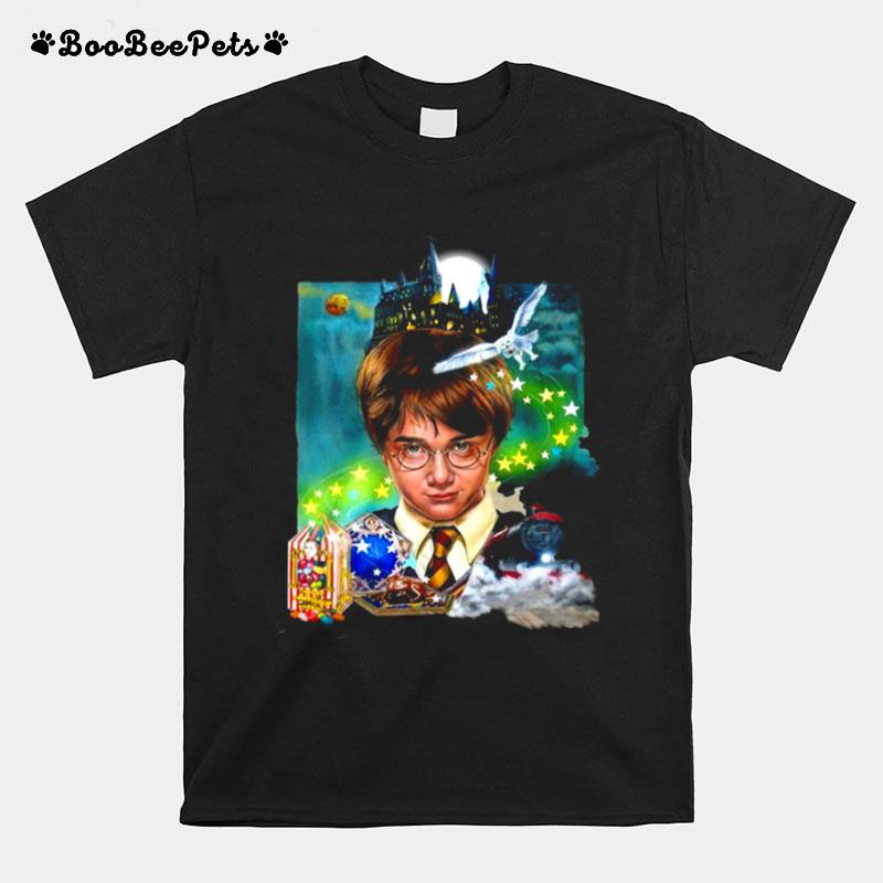 Harry Potter Night House And Moon T-Shirt