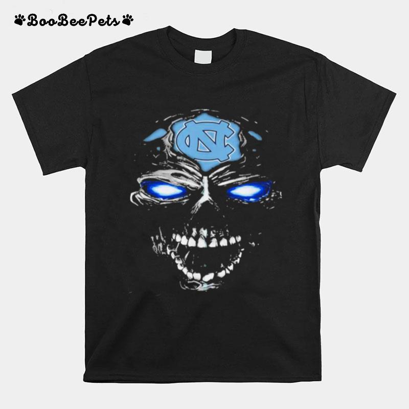 Head Skull North Carolina Tar Heels Football T-Shirt