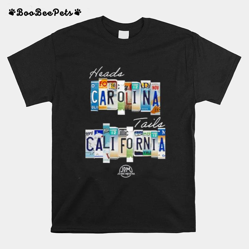 Heads Carolina Tails California 2022 T-Shirt