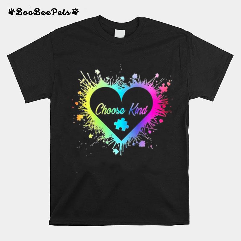 Heart Choose Kind Autism T-Shirt