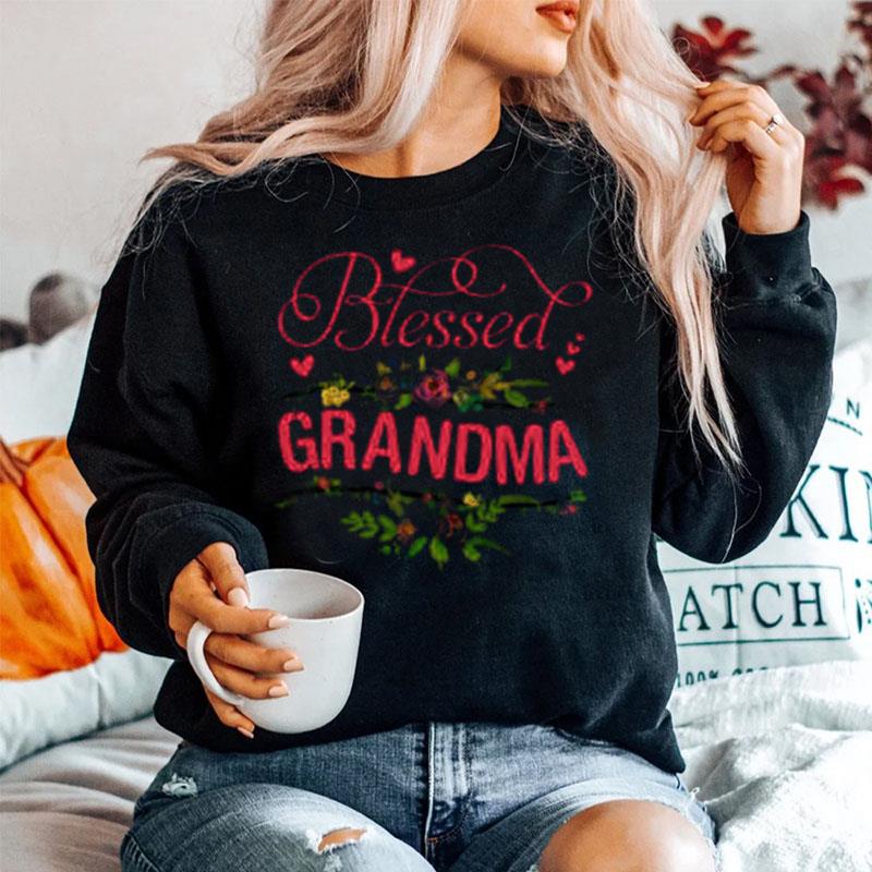 Heart Floral Blessed Grandma Sweater