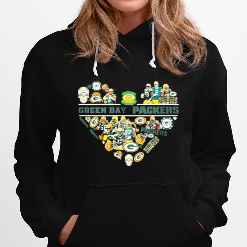 Heart Green Bay Packers Welcome To Packers Country Hoodie