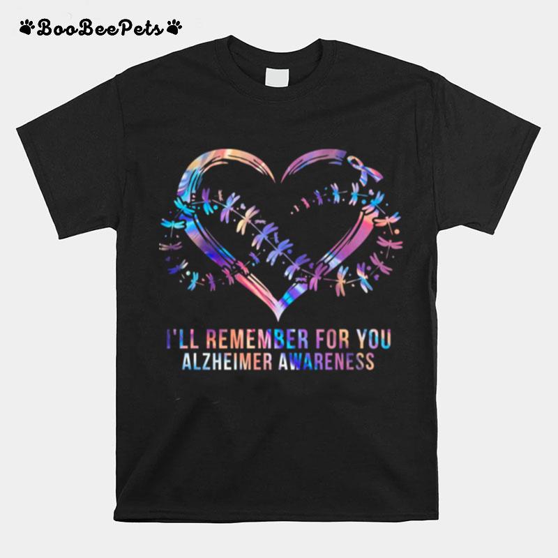 Heart Ill Remember For You Alzheimer Awareness T-Shirt