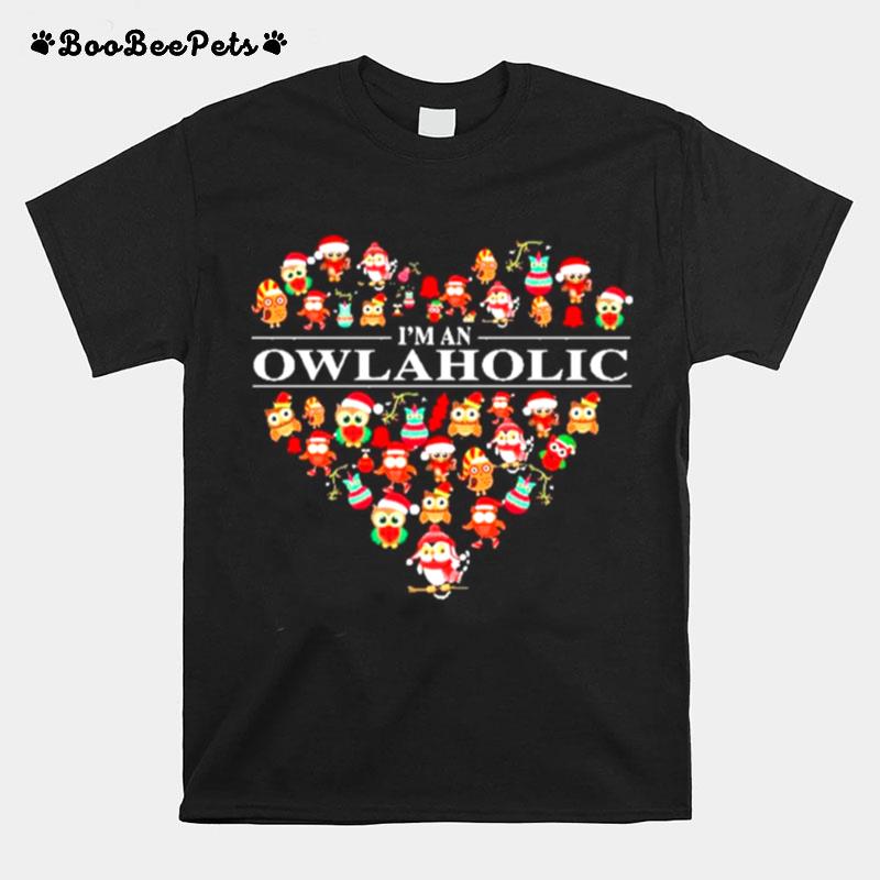 Heart Im An Awlaholic Merry Christmas T-Shirt