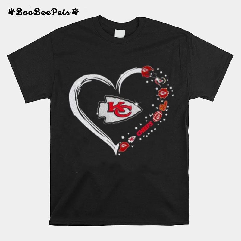 Heart Kansas City Chiefs Team Football 2022 T-Shirt