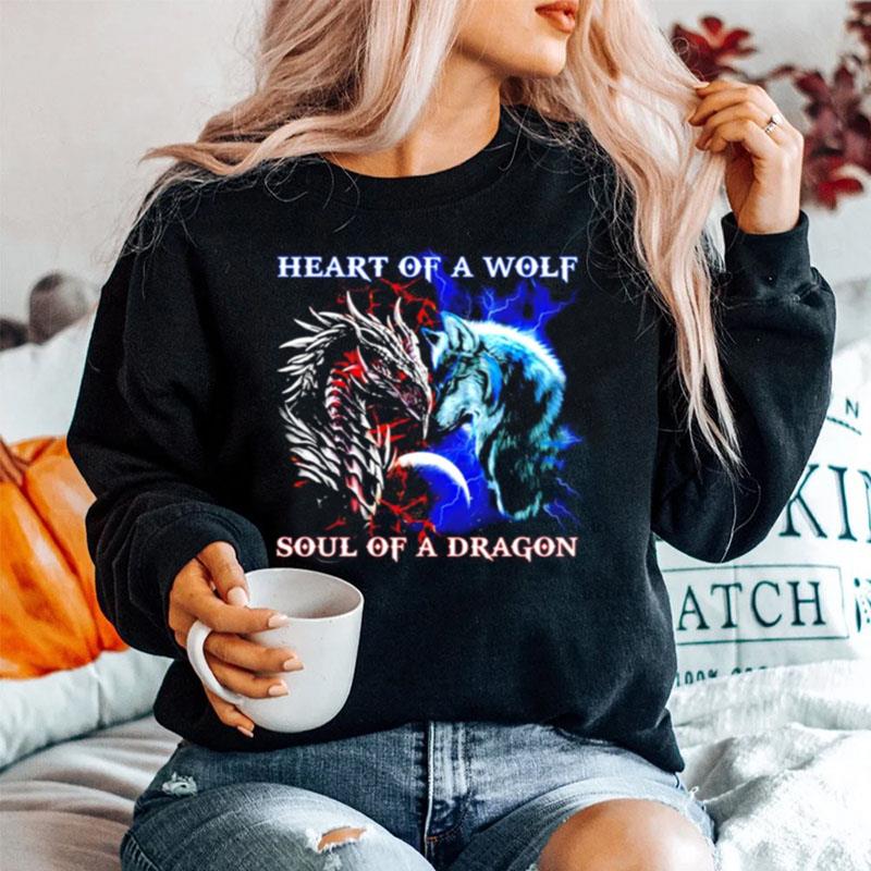 Heart Of A Wolf Soul Of A Dragon Sweater