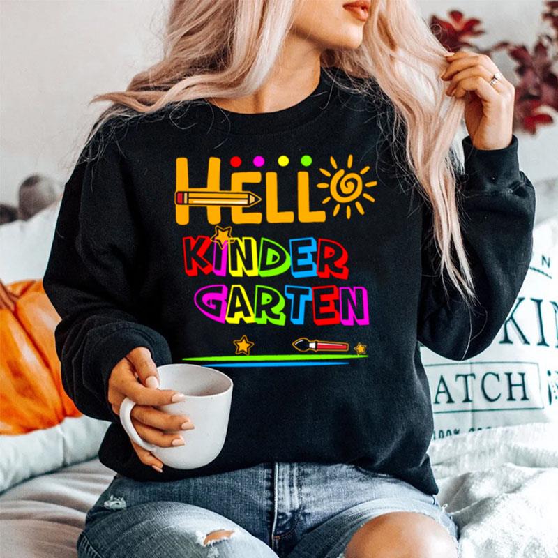 Hello Kindergarten Back To School Teacher Student Sweater