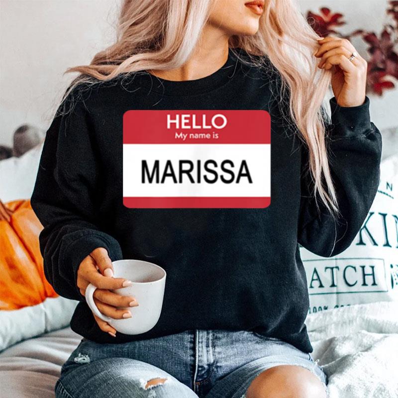 Hello My Name Is Marissa Name Tag Sticker Label Sweater