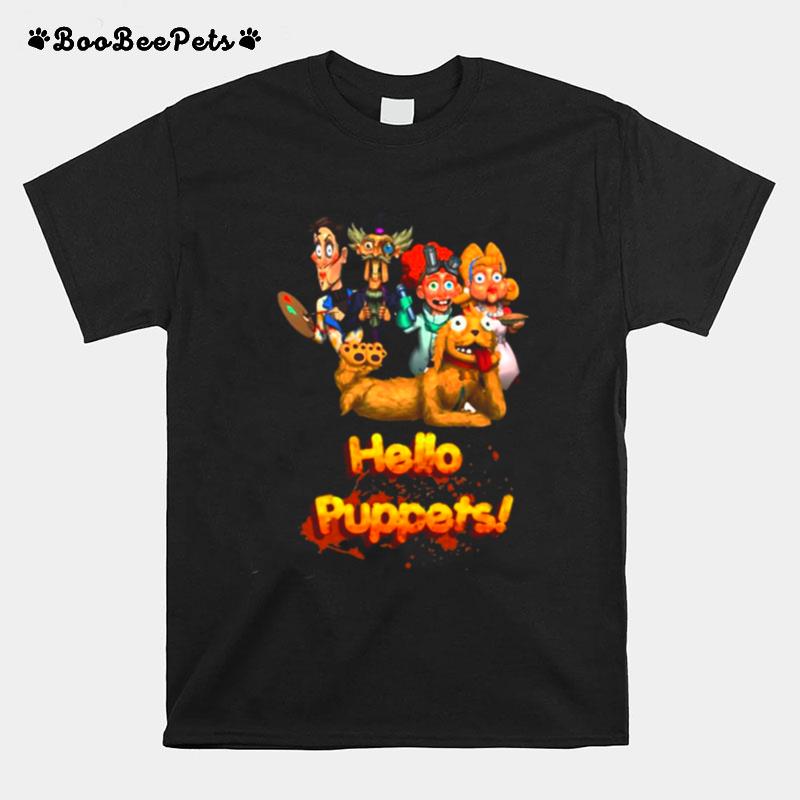 Hello Puppets Funny Animated T-Shirt