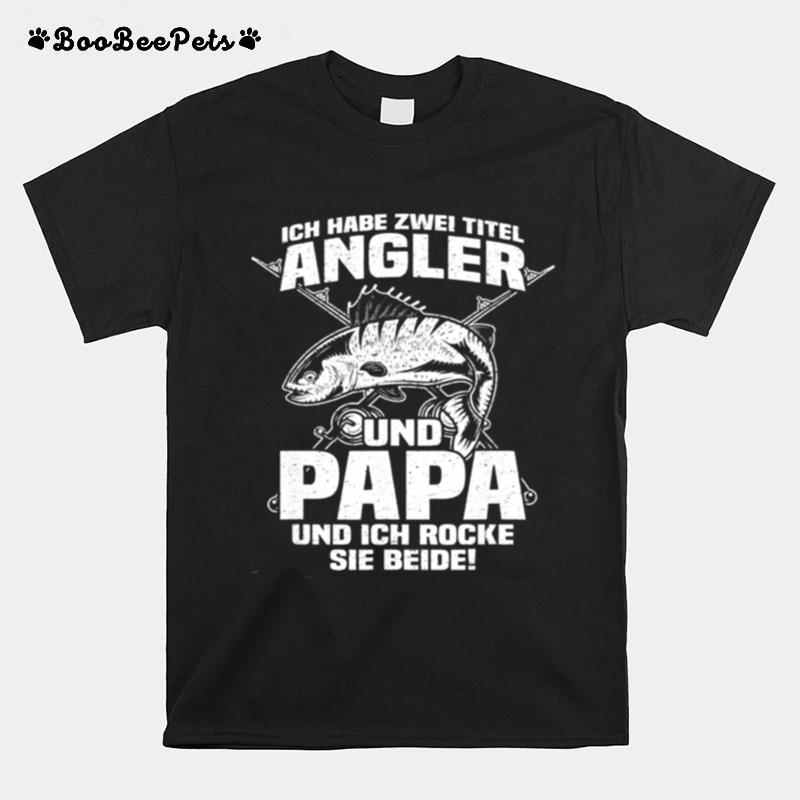 Herren Angler Und Papa Lustiges Angler Angeln T-Shirt