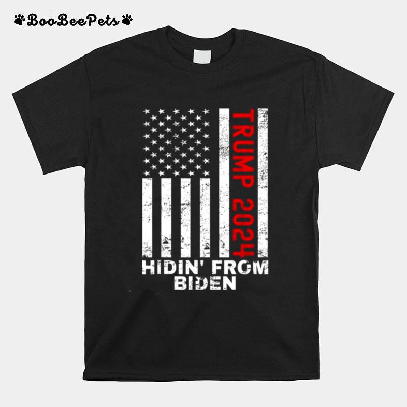 Hidin From Biden Trump 2024 Flag Anti Joe Biden Classic T-Shirt