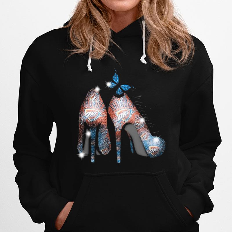 High Heels Butterfly Oklahoma City Thunder Diamond Hoodie