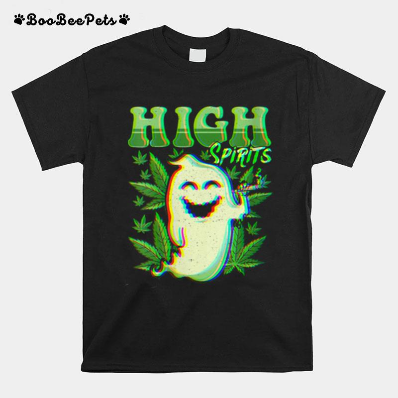 High Spirits Halloween Ghost Weed T-Shirt