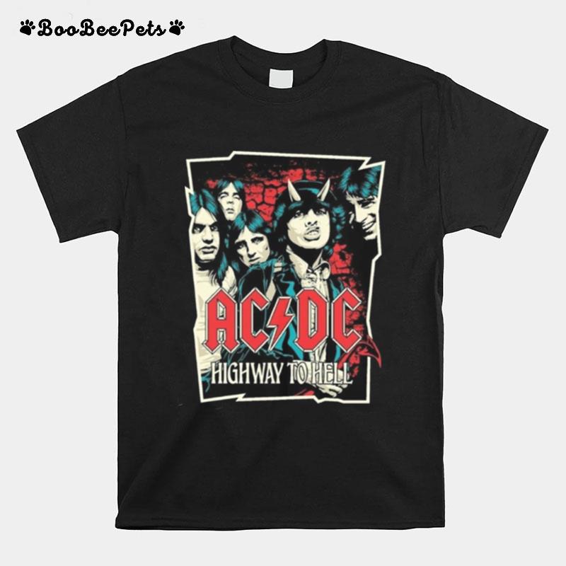 Highway To Hell Acdc Music Band Retro T-Shirt