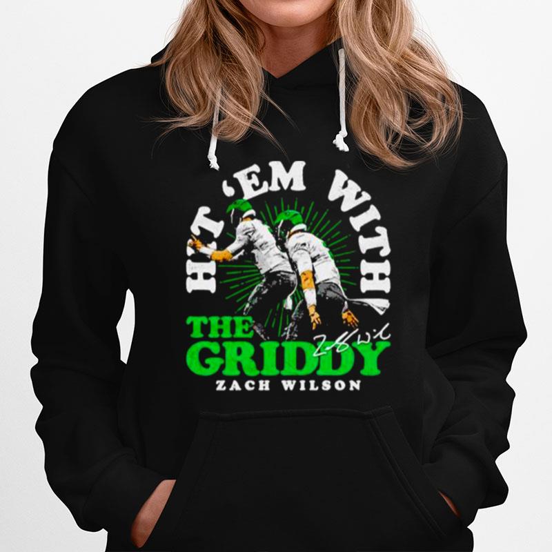 Hit Em With The Griddy Zach Wilson New York Jets Hoodie