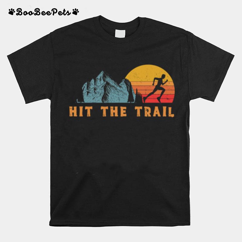 Hit The Trail Runner Retro Style Vintage Running Langarmshirt T-Shirt