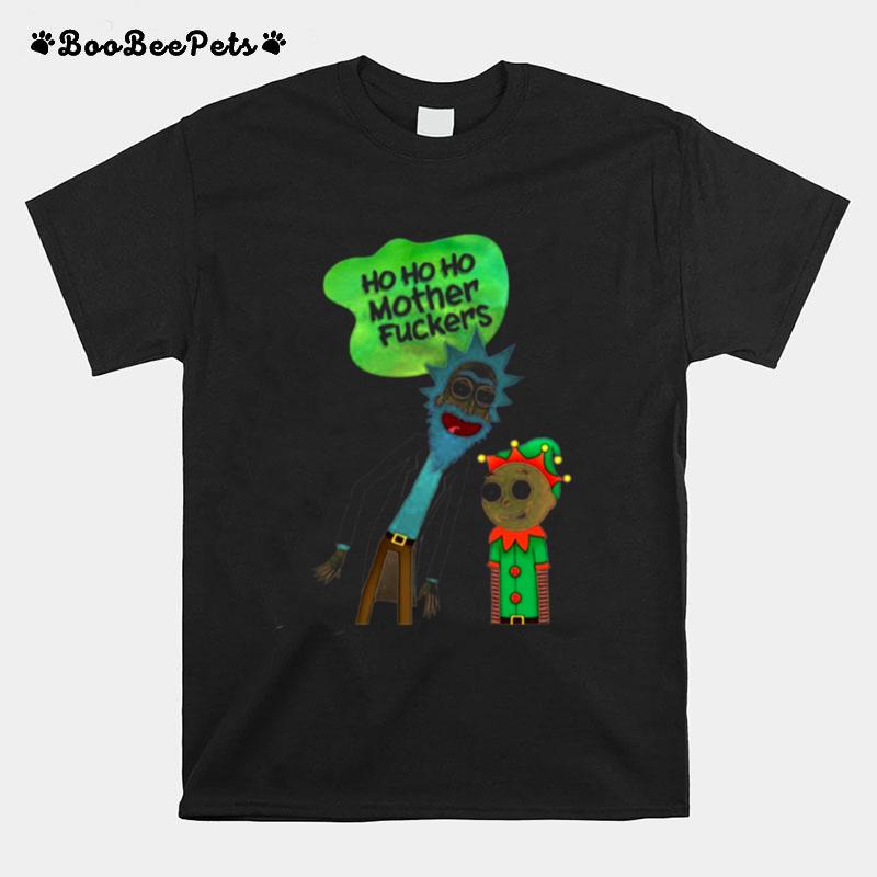 Ho Ho Ho Mother Fuckers Rick And Morty Chriatmas T-Shirt