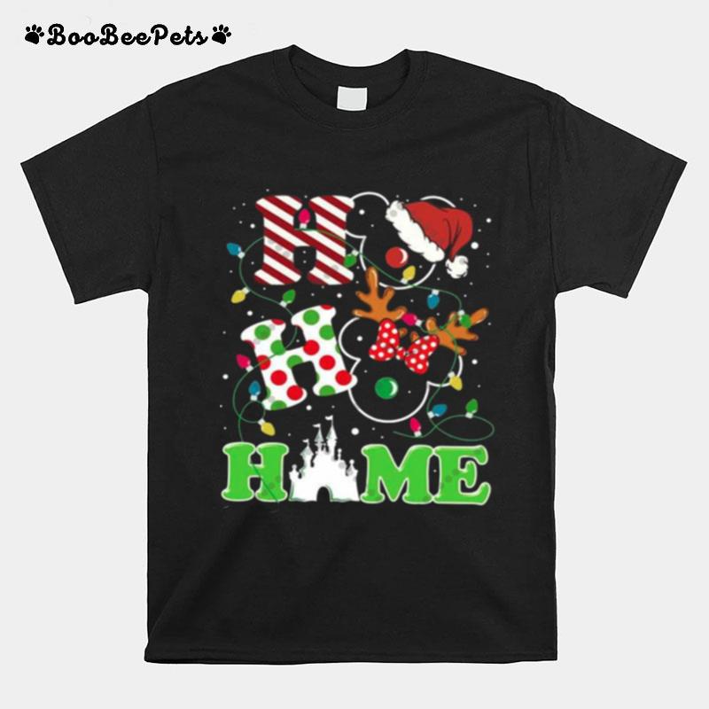 Ho Ho Home Mickey Mouse Christmas Light T-Shirt