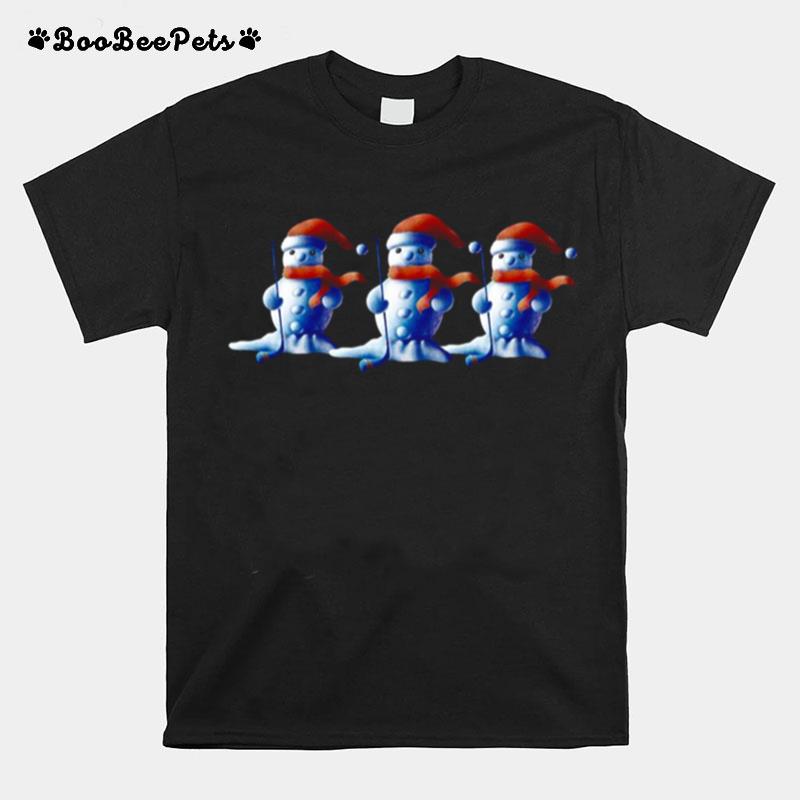 Hockey Snowman Three Team Sport T-Shirt