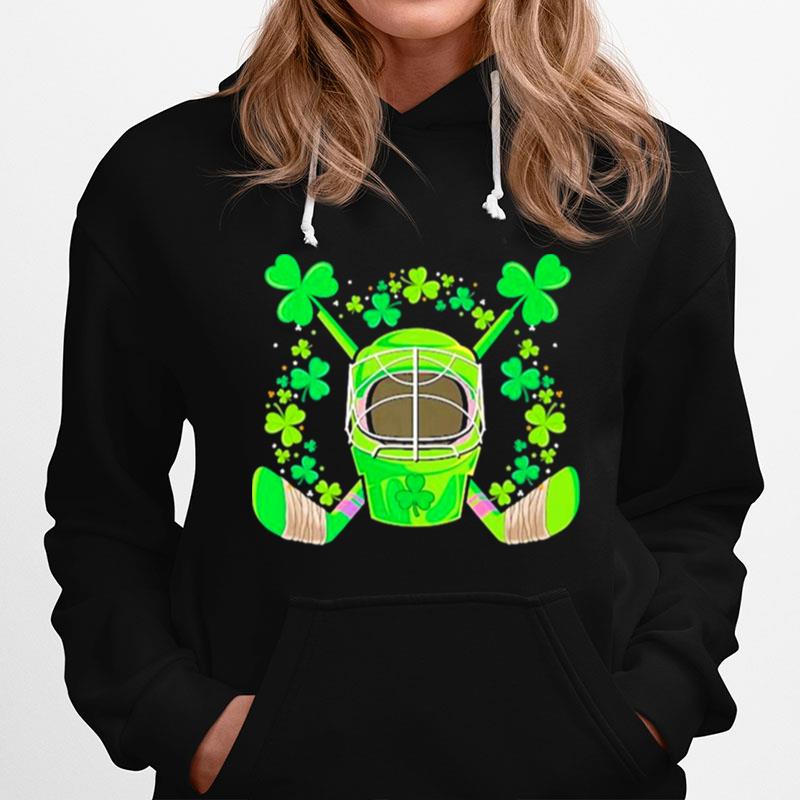 Hockey Stick St Patricks Day Goalie Boys Men Catcher Hoodie