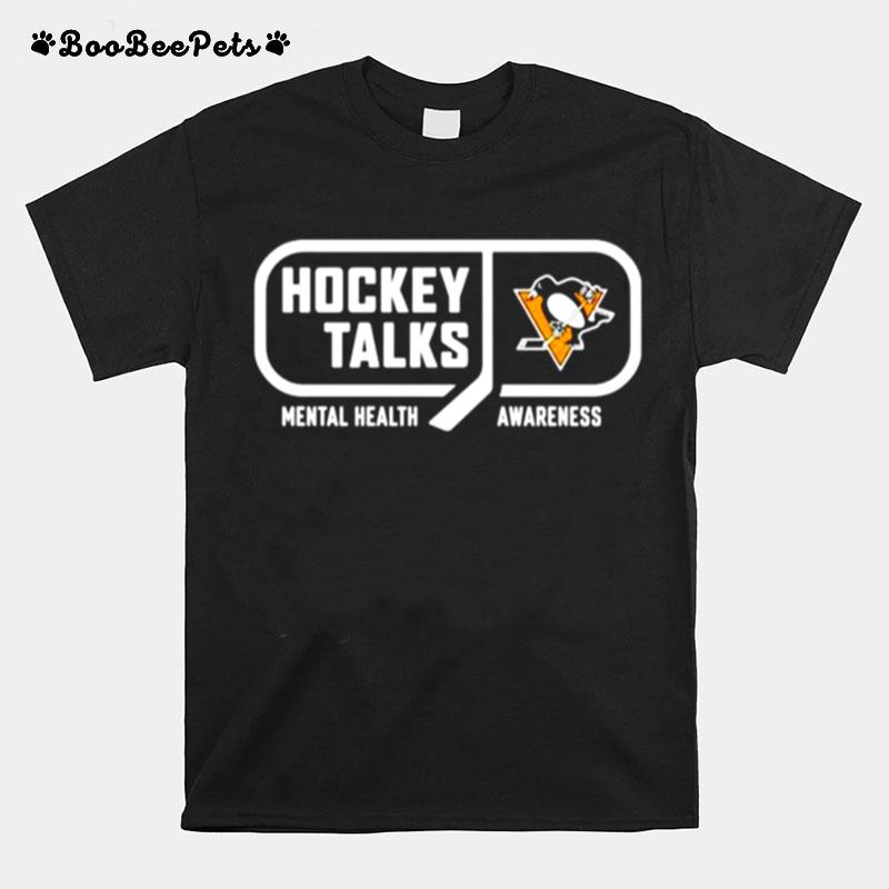 Hockey Talks Mental Health Awareness Pittsburgh Penguins T-Shirt