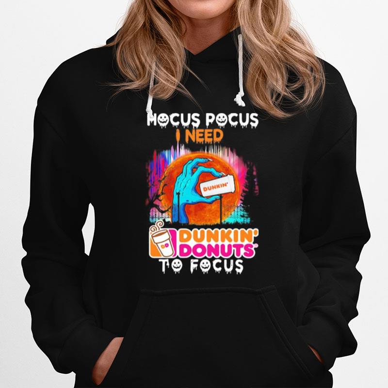 Hocus Pocus I Need Dunkin Donuts To Focus Halloween Hoodie