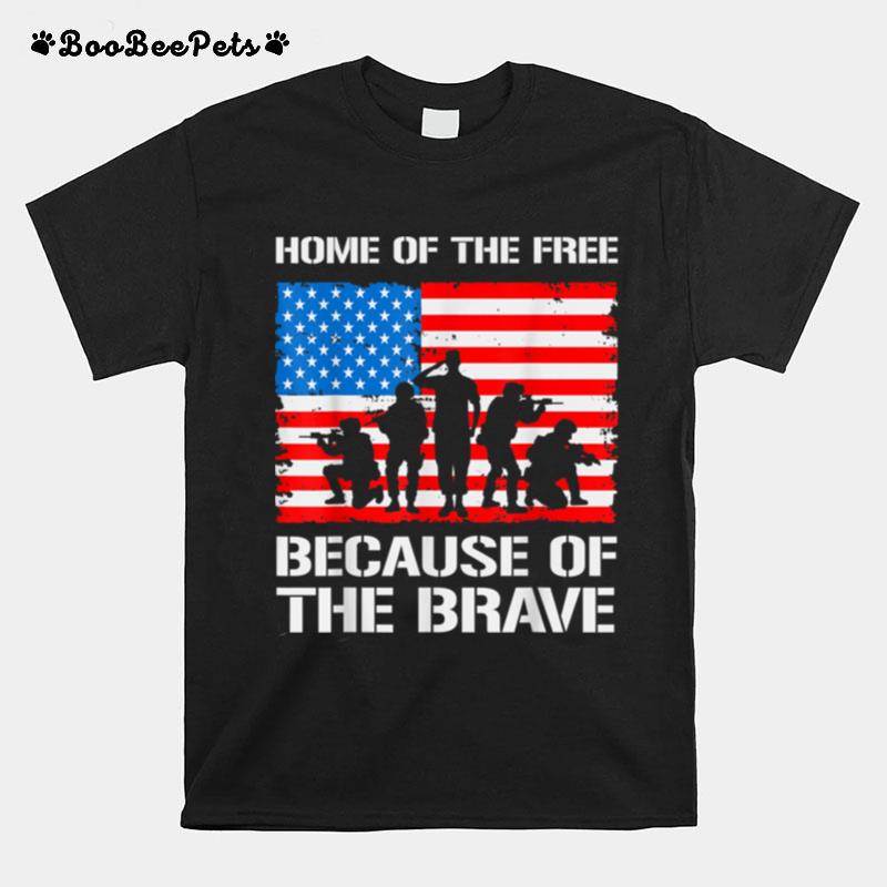 Home Of The Free Because Of The Brave U.S. Flag T B09Znpsc1Q T-Shirt