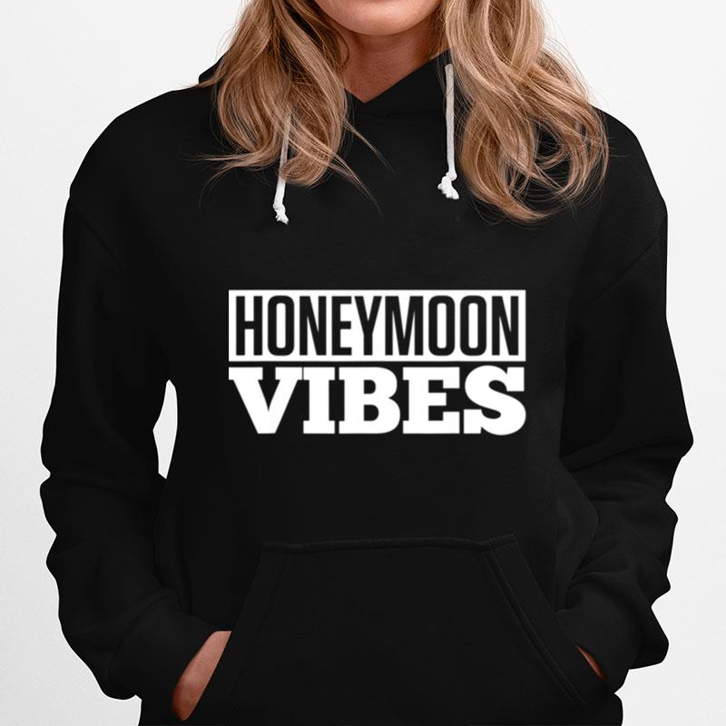 Honeymoon Vibes White Retro Design For Newly Married Couple Hoodie