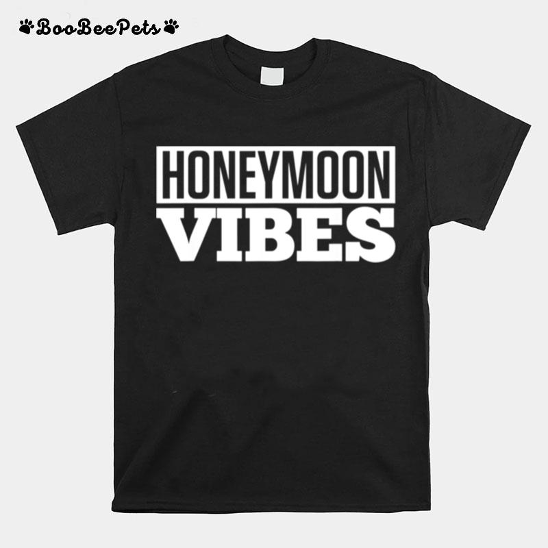 Honeymoon Vibes White Retro Design For Newly Married Couple T-Shirt