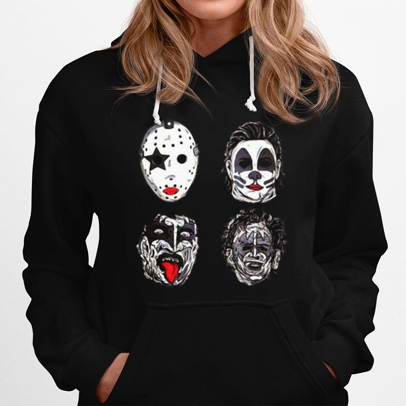 Horror Movie Character Faces Halloween Hoodie