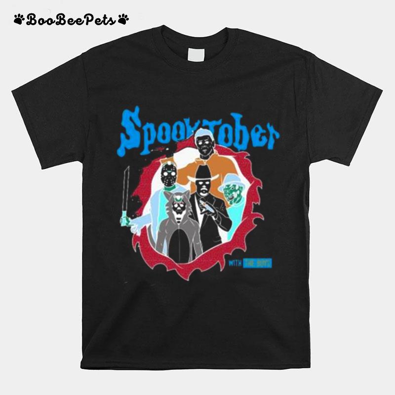 Horror Movie Character Spooktober With The Boys 2022 Halloween T-Shirt