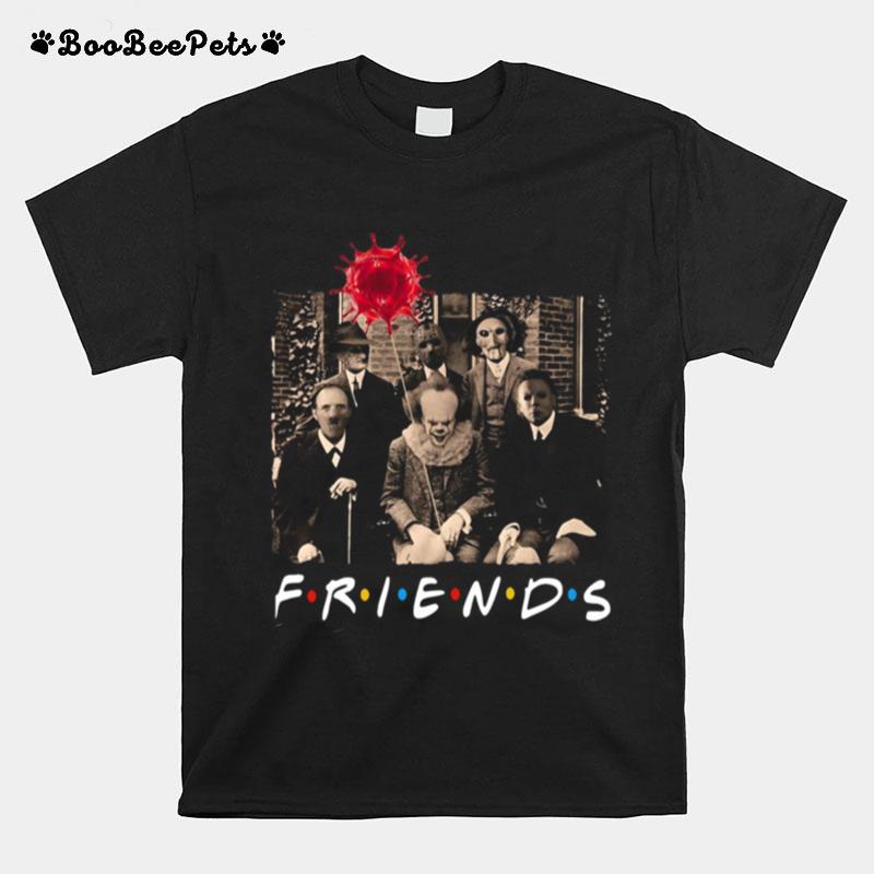 Horror Movie Characters Friends Tv Show Coronavirus T-Shirt