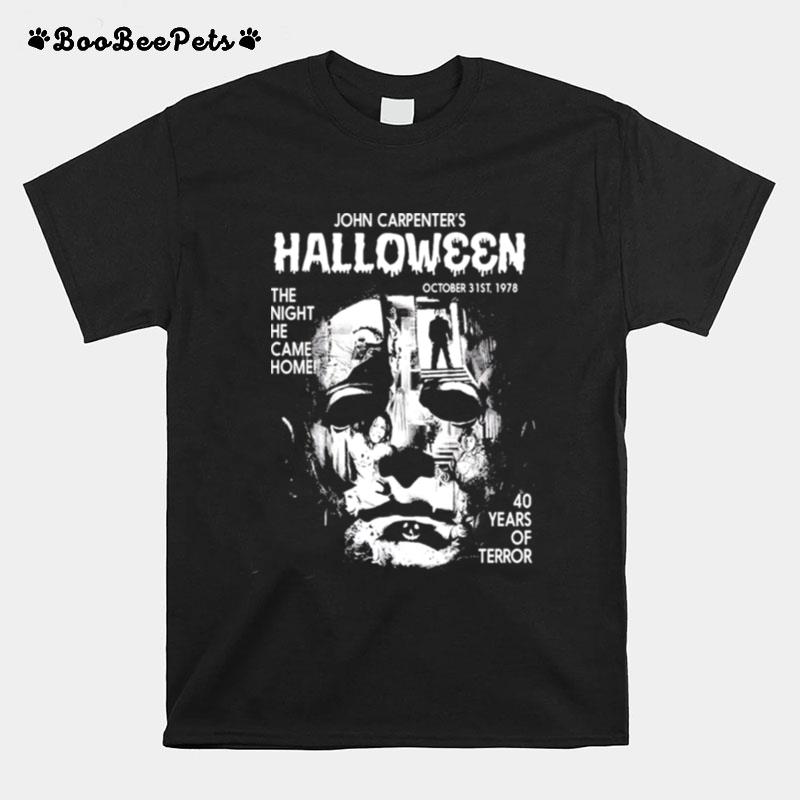 Horror Movie Michael Myers Halloween 40 Years Of Terror T-Shirt