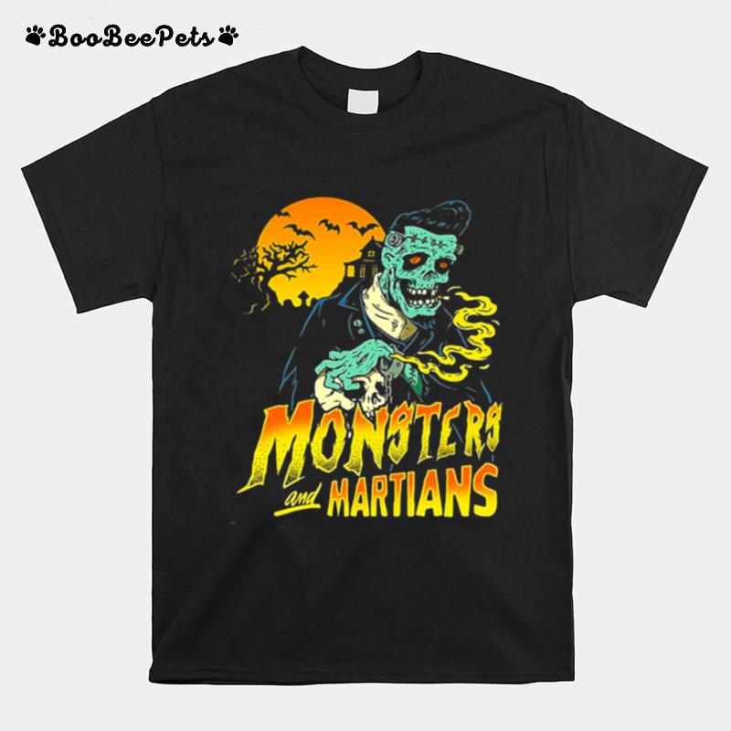 Horror Psychobilly Punk Monsters And Martians T-Shirt