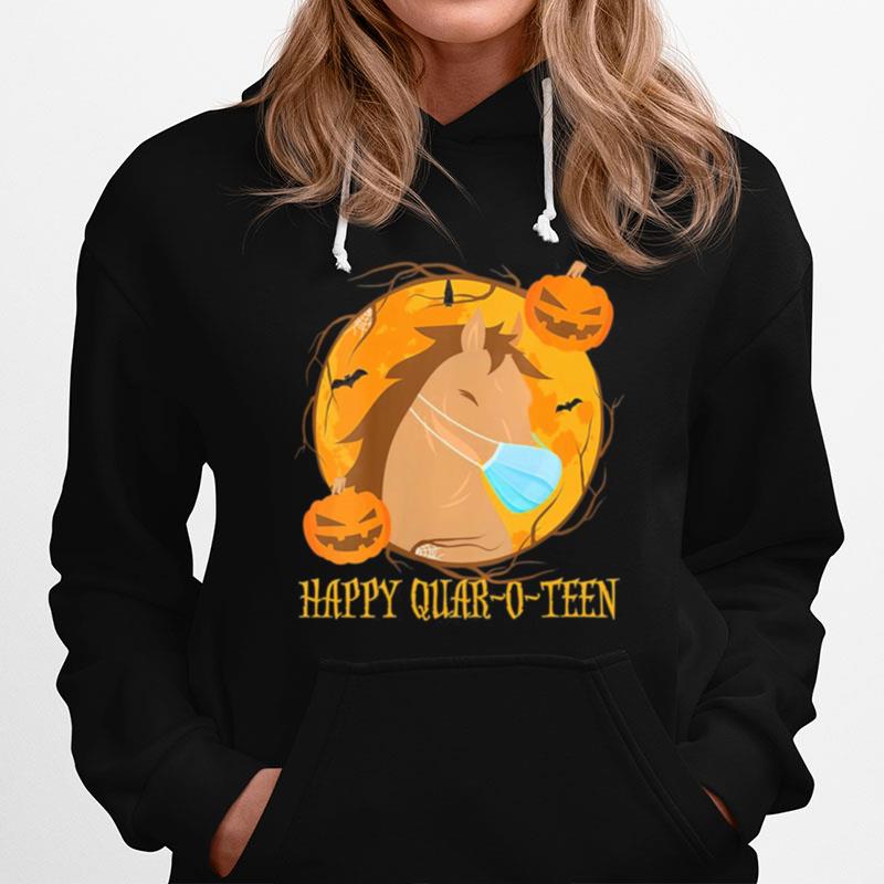Horse Face Mask Happy Pumpkin Quar O Teen Hoodie