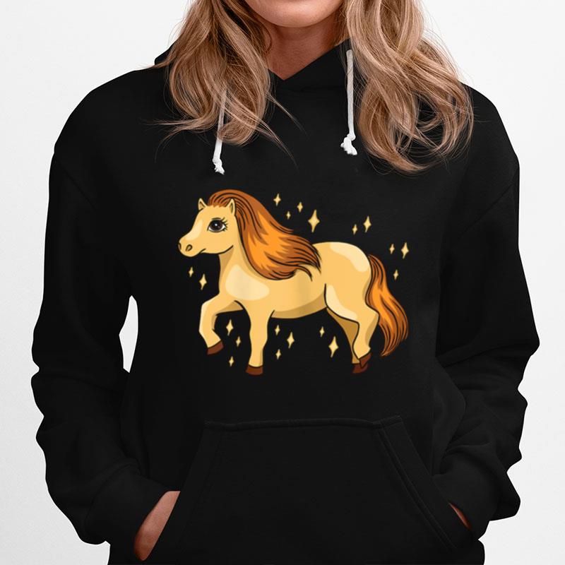 Horse Motif Riding Girl Shetland Pony Love Hoodie
