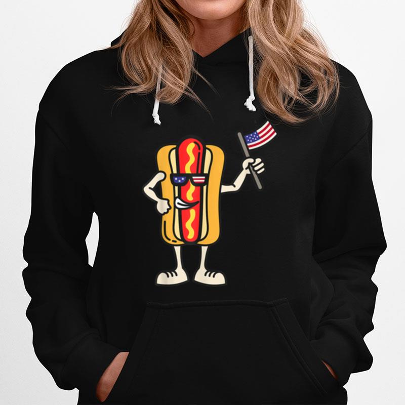Hot Dog American Flag July 4Th Patriotic Bbq Cookout Funny T B09Znrmp32 Hoodie