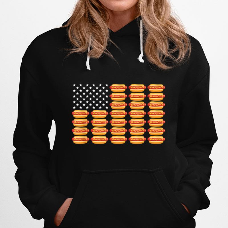 Hot Dog American Flag July 4Th Patriotic Summer Bbq Funny T B09Zp49Hwq Hoodie