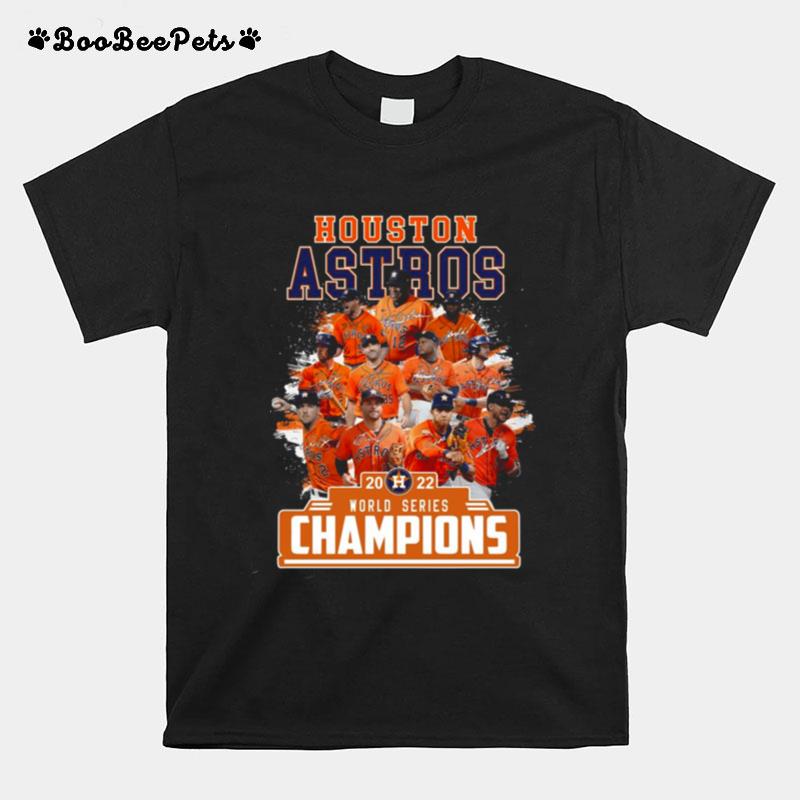 Hot Houston Astros 2022 World Series Champions Signatures T-Shirt