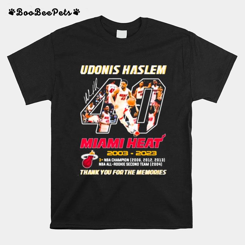 Hot Udonis Haslem Miami Heat 2003 %E2%80%93 2023 Thank You For The Memories Signature T-Shirt