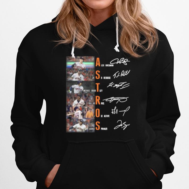 Houston Astros Baseball Players Signatures Hoodie