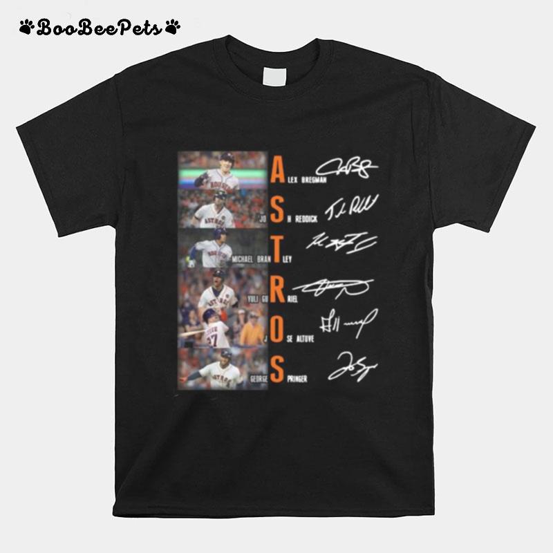 Houston Astros Baseball Players Signatures T-Shirt