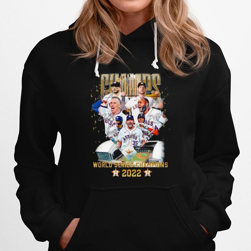 Houston Astros Champs World Series Champions 2022 Signatures Hoodie