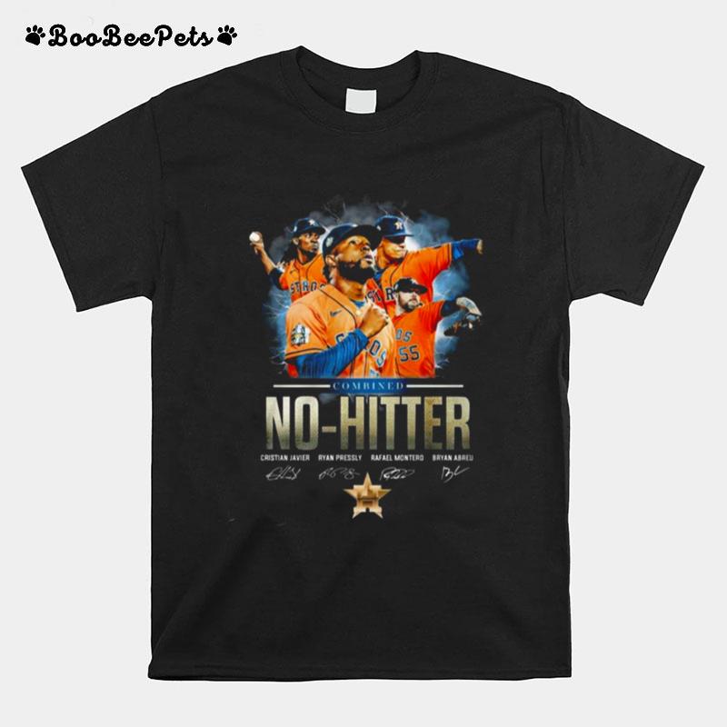 Houston Astros Combined No Hitter Signatures T-Shirt