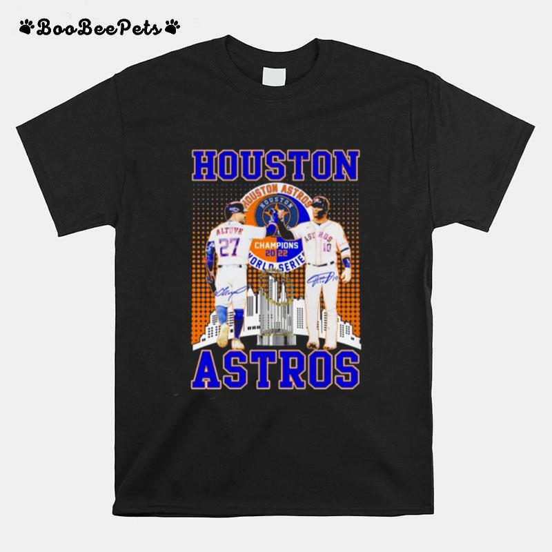 Houston Astros Jose Altuve And Yuli Gurriel City Signatures T-Shirt