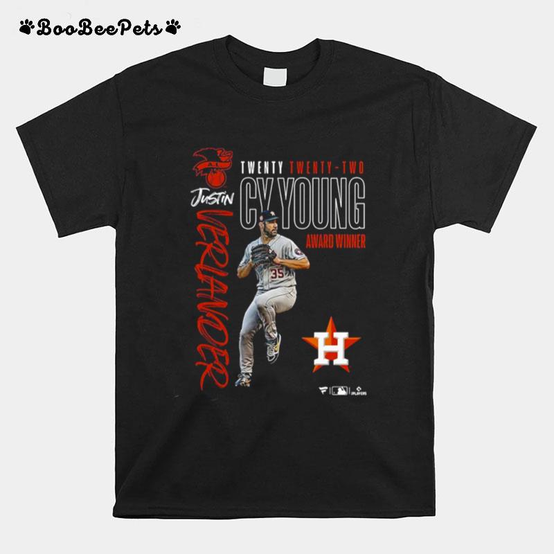 Houston Astros Justin Verlander 2022 Al Cy Young Award Winner T-Shirt